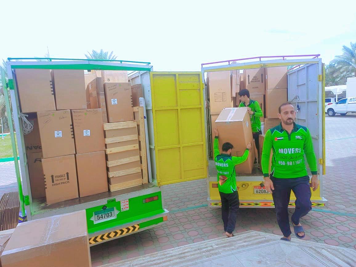 Office movers in Al Ain relocating desks and equipment